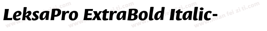 LeksaPro ExtraBold Italic字体转换